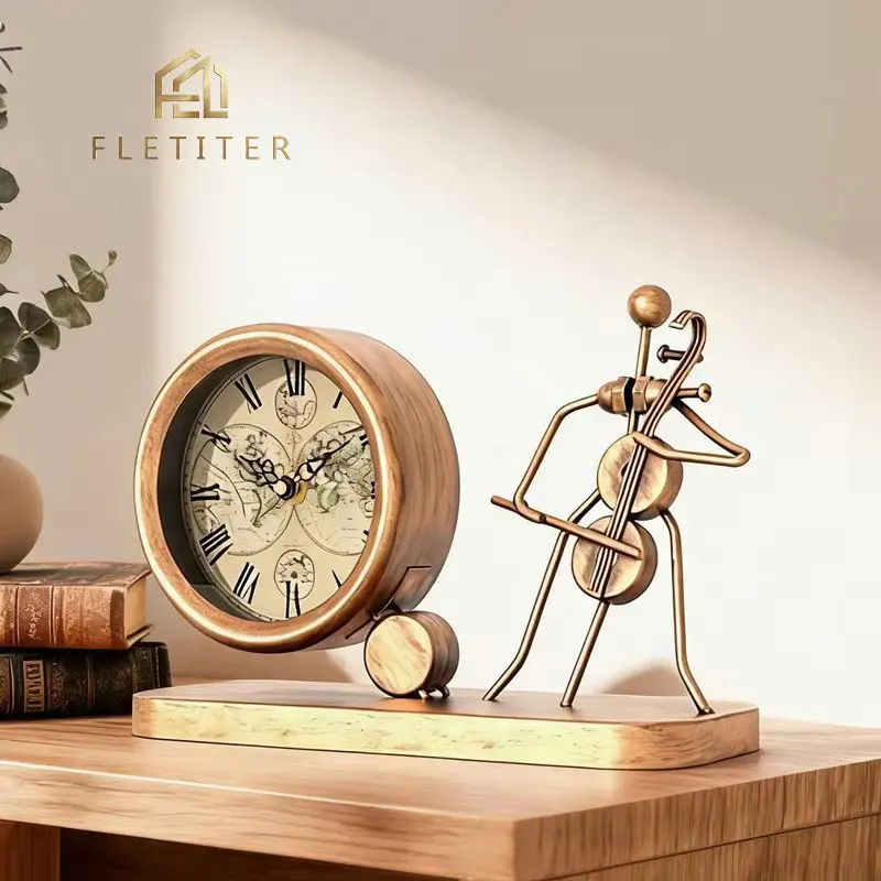 Iron Art Creative Desk Clock Silent Home Decor Vintage Roman Table Clock Modern Table Top Clock with Human Figure Sculpture
Iron Art Creative Desk Clock Silent Home Decor Vintage Roman Table Clock Modern Table Top Clock with Human Figure Sculpture