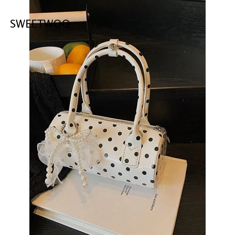 Women Sweet Polka Dot Mini Handbag Lace Bow Decor Barrel Crossbody Shoulder Bag
Women Sweet Polka Dot Mini Handbag Lace Bow Decor Barrel Crossbody Shoulder Bag
