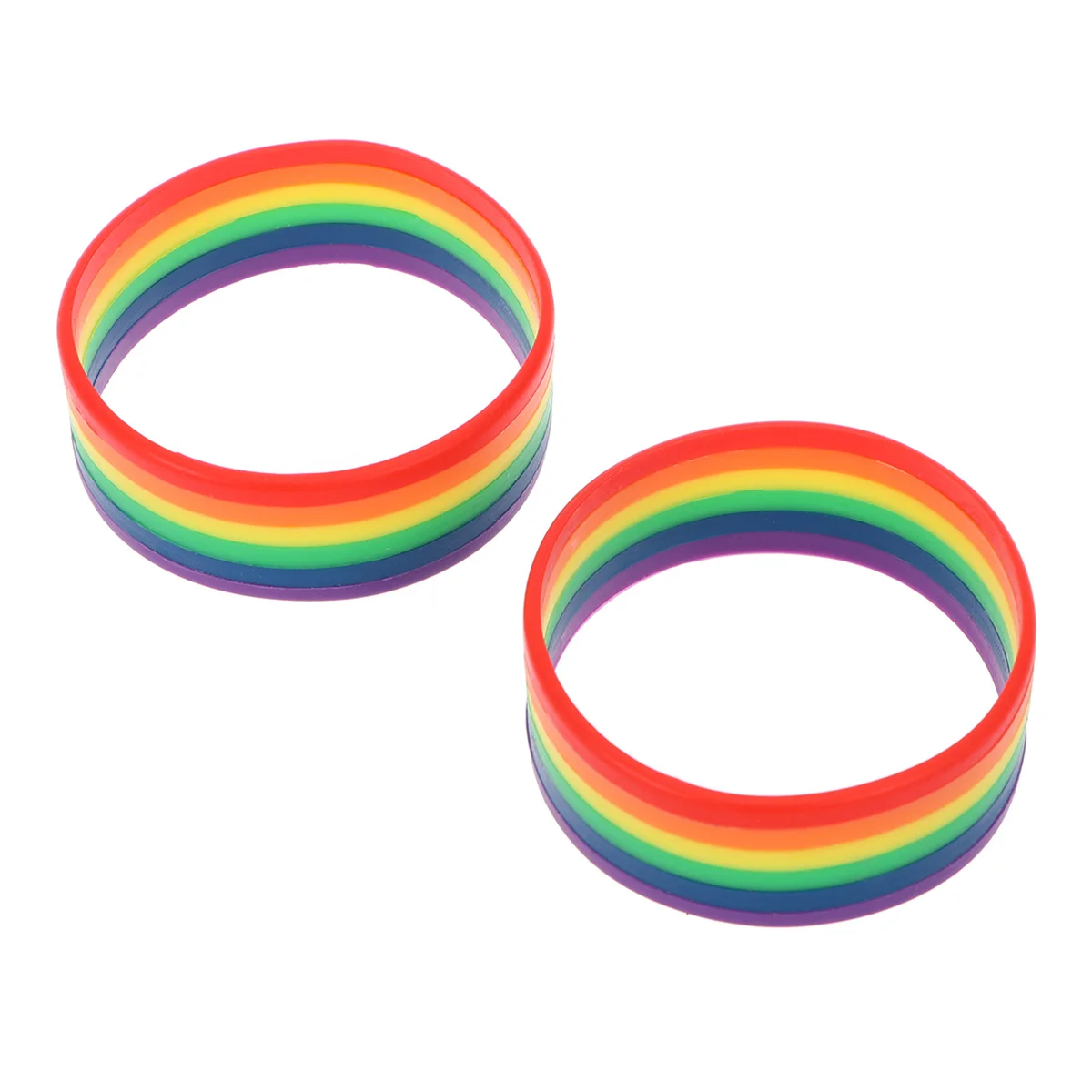 2 pcs Rainbow Bracelet Thickened Silicone Wristband For Pride Party Unisex Fashion Accessory Gay Lesbian Pansexual Gift
2 pcs Rainbow Bracelet Thickened Silicone Wristband For Pride Party Unisex Fashion Accessory Gay Lesbian Pansexual Gift