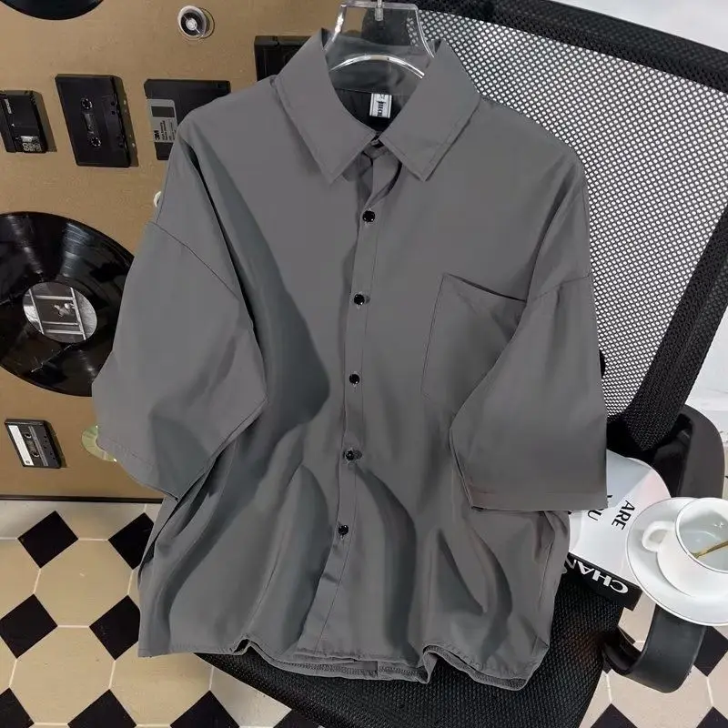 Style retro short sleeved shirt for men in summer versatile niche loose half-sleeved shirt Korean style trendy handsome jacket
Style retro short sleeved shirt for men in summer versatile niche loose half-sleeved shirt Korean style trendy handsome jacket