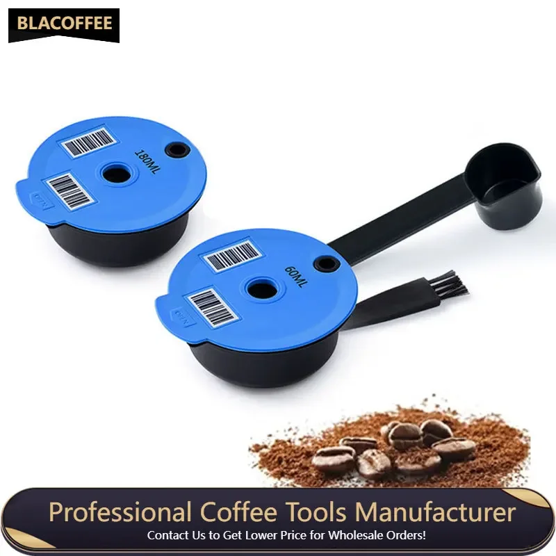 Coffee Capsule Pods 60ml/180ml Reusable Coffee Bean Bag Capsule Machine Coffee Filter Box Espresso with Silicone Cover
Coffee Capsule Pods 60ml/180ml Reusable Coffee Bean Bag Capsule Machine Coffee Filter Box Espresso with Silicone Cover