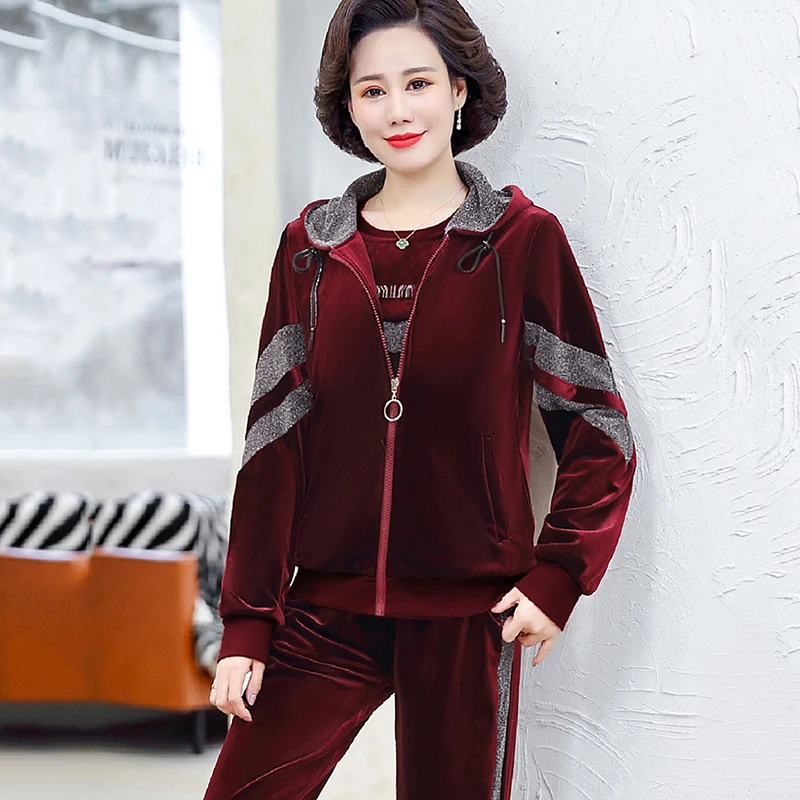 2022 New Spring Autumn Gold Velvet Sports Clothes Suit Female Fashion Loose Mother Casual Two-Piece Elegant 4XL Hooded Suit
2022 New Spring Autumn Gold Velvet Sports Clothes Suit Female Fashion Loose Mother Casual Two-Piece Elegant 4XL Hooded Suit