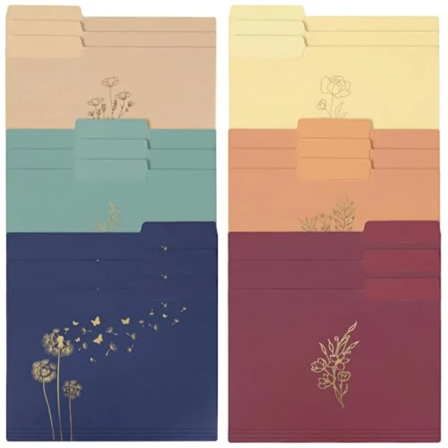 18 Pack Decorative File Folders Plastic Floral Colored Folders with Gold Foil Vintage 8.6 x 11.6 Inch 1/3 Cut Tab Letter Size f
18 Pack Decorative File Folders Plastic Floral Colored Folders with Gold Foil Vintage 8.6 x 11.6 Inch 1/3 Cut Tab Letter Size f