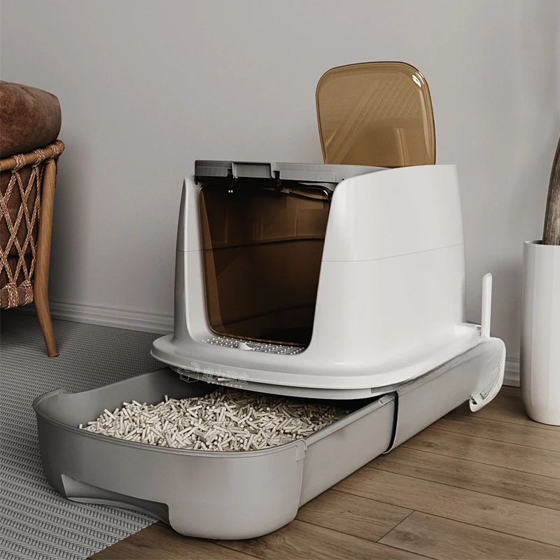 Litter Box Super Large Fully Enclosed Top in Cat Toilet Drawer Baby Cat Litter Bowl Splash Proof Deodorant
Litter Box Super Large Fully Enclosed Top in Cat Toilet Drawer Baby Cat Litter Bowl Splash Proof Deodorant