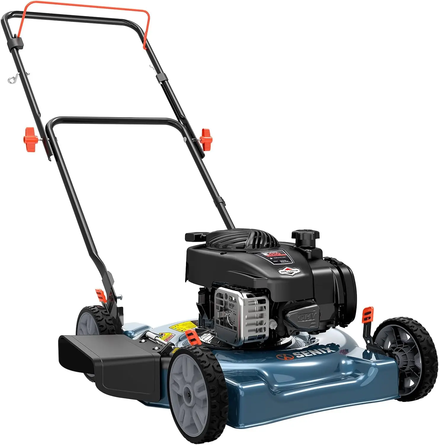 20-Inch Gas Lawn Mower with 125 cc 4-Cycle Briggs & Stratton Engine, Side Discharge, 5-Position Single Wheel Height Adjustment
20-Inch Gas Lawn Mower with 125 cc 4-Cycle Briggs & Stratton Engine, Side Discharge, 5-Position Single Wheel Height Adjustment