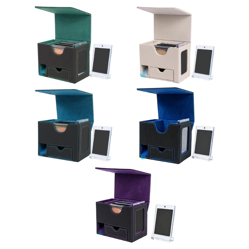 XXUF PU Synthetic Two Side storage Container Holds 100 Double Sleeved Trading Items
XXUF PU Synthetic Two Side storage Container Holds 100 Double Sleeved Trading Items