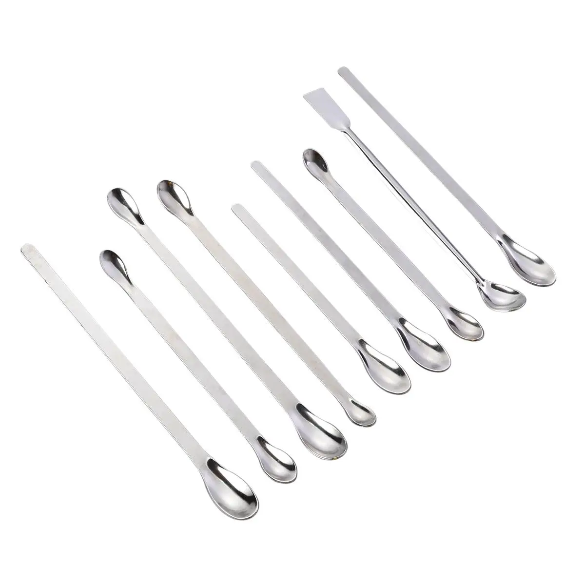 9 in 1 Stainless Steel Thickened Different Styles Lab Mini Mixing Spatulas Measuring Tools Granule Solid Home
9 in 1 Stainless Steel Thickened Different Styles Lab Mini Mixing Spatulas Measuring Tools Granule Solid Home