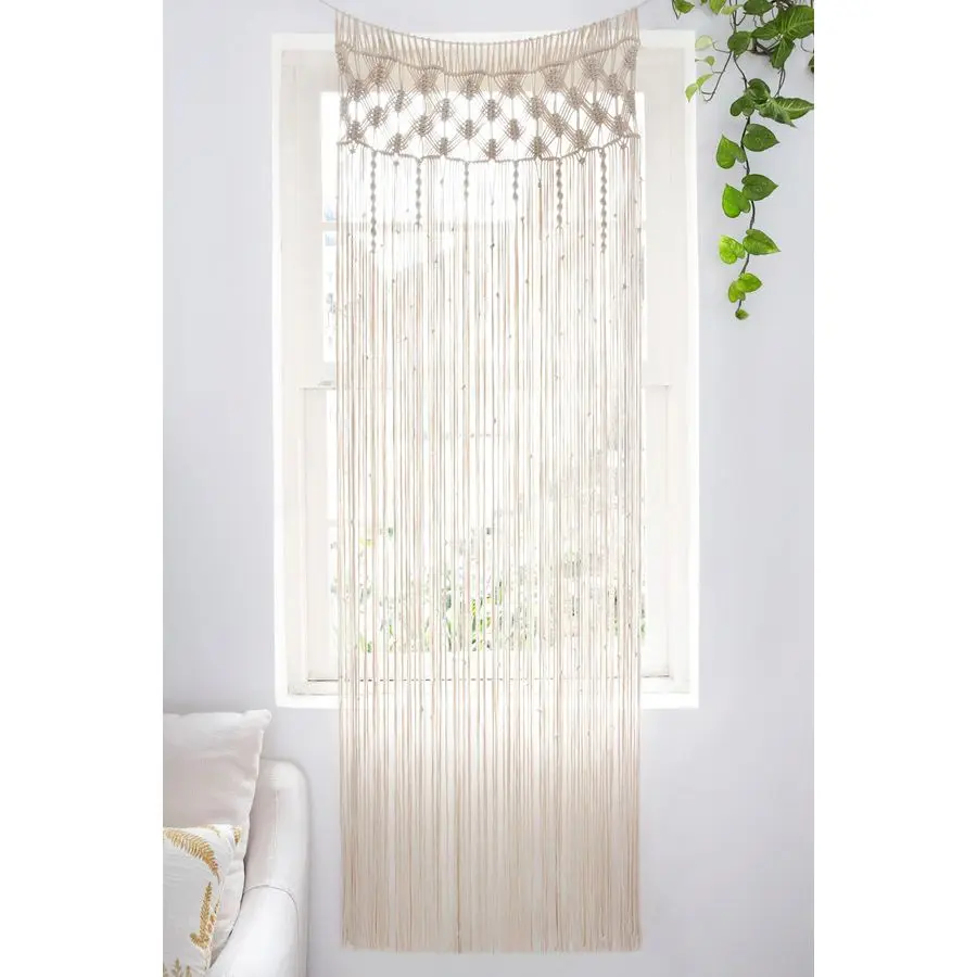 Macrame Curtain Boho Doorway Window Decoration Light Through Curtains Decor Handwoven Wall Hanging Art for Home Door Bedroom Wed
Macrame Curtain Boho Doorway Window Decoration Light Through Curtains Decor Handwoven Wall Hanging Art for Home Door Bedroom Wed