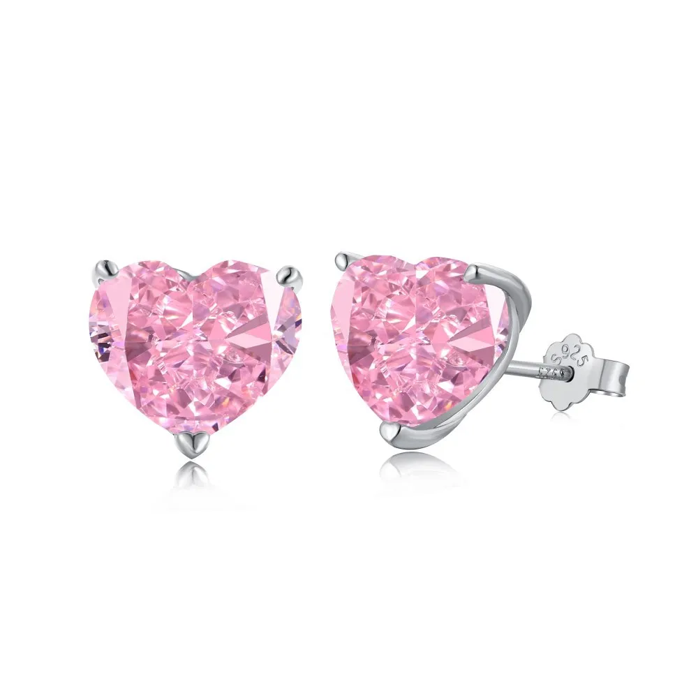S925 Silver Ear Stud Love Fashionable French High Grade Pink 8A Ice Flower Zircon Inlaid Style Versatile Earring Jewelry
S925 Silver Ear Stud Love Fashionable French High Grade Pink 8A Ice Flower Zircon Inlaid Style Versatile Earring Jewelry