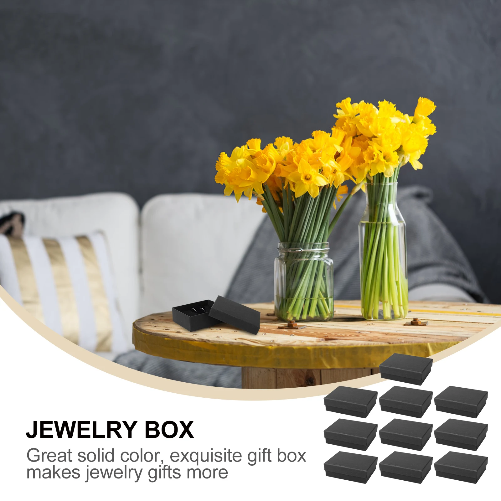 10 PCS Jewelry Box Packaging Cases Ring Necklace Storage Boxes Wrapping Display Black
10 PCS Jewelry Box Packaging Cases Ring Necklace Storage Boxes Wrapping Display Black