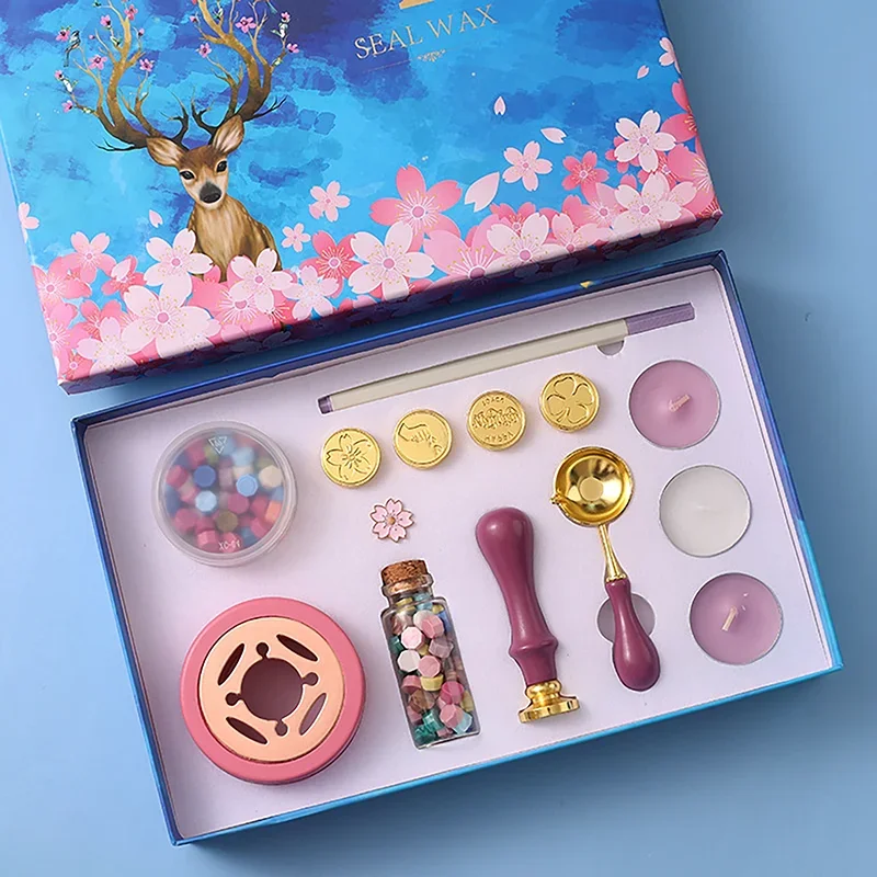Cherry Blossom Series Fire Paint Seal Set Wax Grain Chapter Head Furnace Handle Spoon Craft Supplies DIY Envelope Decoration
Cherry Blossom Series Fire Paint Seal Set Wax Grain Chapter Head Furnace Handle Spoon Craft Supplies DIY Envelope Decoration