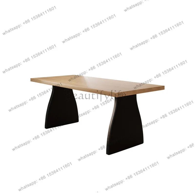 Modern simple solid wood dining table Small apartment against the wall Dining table Household ash wood log style
Modern simple solid wood dining table Small apartment against the wall Dining table Household ash wood log style