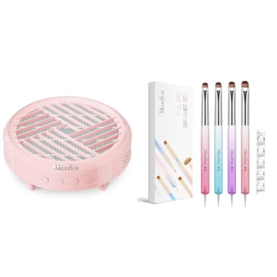 Compact Nail Dust Collector with 4Pcs Dual-Ended French Nail Brush and Dotting Pen Set in Pink for Nail Art Precisi
Compact Nail Dust Collector with 4Pcs Dual-Ended French Nail Brush and Dotting Pen Set in Pink for Nail Art Precisi