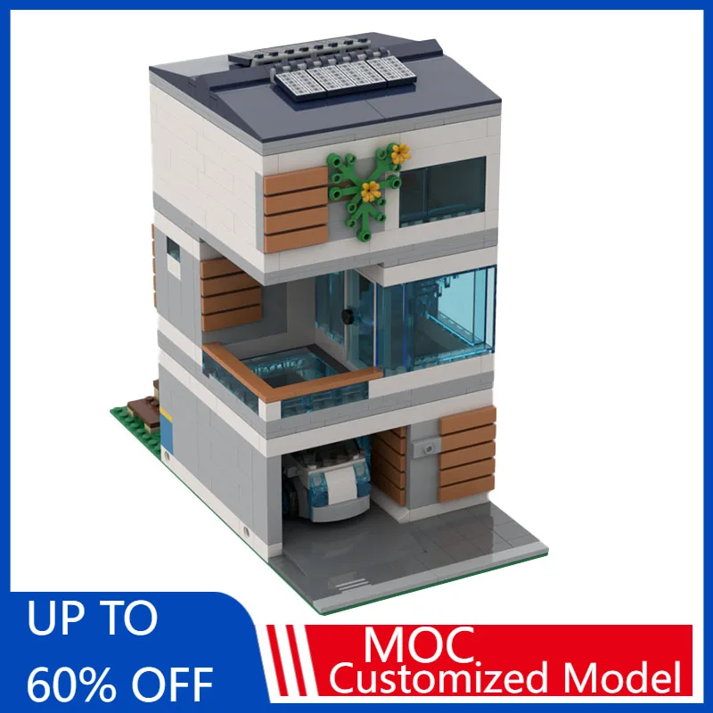 Новый 605 шт. MOC, креативный городской вид на улицу, современный семейный дом, модель архитектуры, строительные блоки, кирпичи, игрушки, подарки для детей
Новый 605 шт. MOC, креативный городской вид на улицу, современный семейный дом, модель архитектуры, строительные блоки, кирпичи, игрушки, подарки для детей