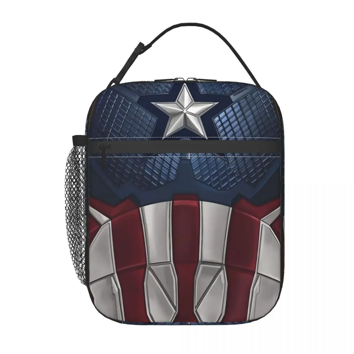 Custom Captain America Insulated Lunch Bags for Outdoor Picnic Food Shield Resuable Cooler Thermal Lunch Box Women Children
Custom Captain America Insulated Lunch Bags for Outdoor Picnic Food Shield Resuable Cooler Thermal Lunch Box Women Children