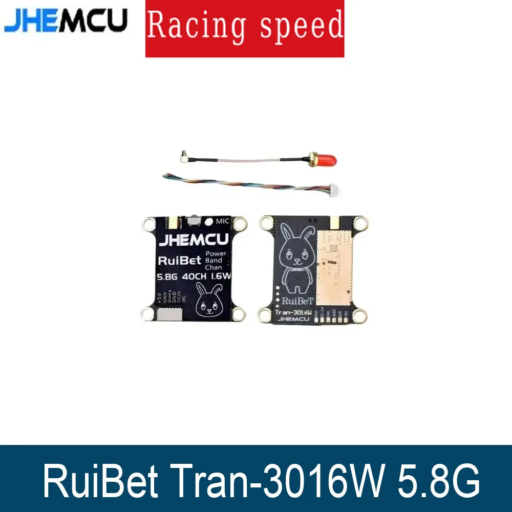 JHEMCU RuiBet Tran-3016W, 5,8 ГГц, 40 каналов, регулируемый VTX — от 25 мВт до 1,6 Вт, 2–6S для гоночных дронов FPV (крепление 30x30 мм)
JHEMCU RuiBet Tran-3016W, 5,8 ГГц, 40 каналов, регулируемый VTX — от 25 мВт до 1,6 Вт, 2–6S для гоночных дронов FPV (крепление 30x30 мм)