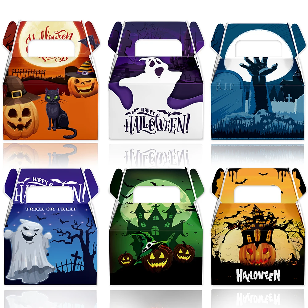 6pcs Halloween Portable Gift Box for Kid Trick-or-Treat Gifts Halloween Decor Candy Cookie Box Gift Box Bags Portable Handbag
6pcs Halloween Portable Gift Box for Kid Trick-or-Treat Gifts Halloween Decor Candy Cookie Box Gift Box Bags Portable Handbag