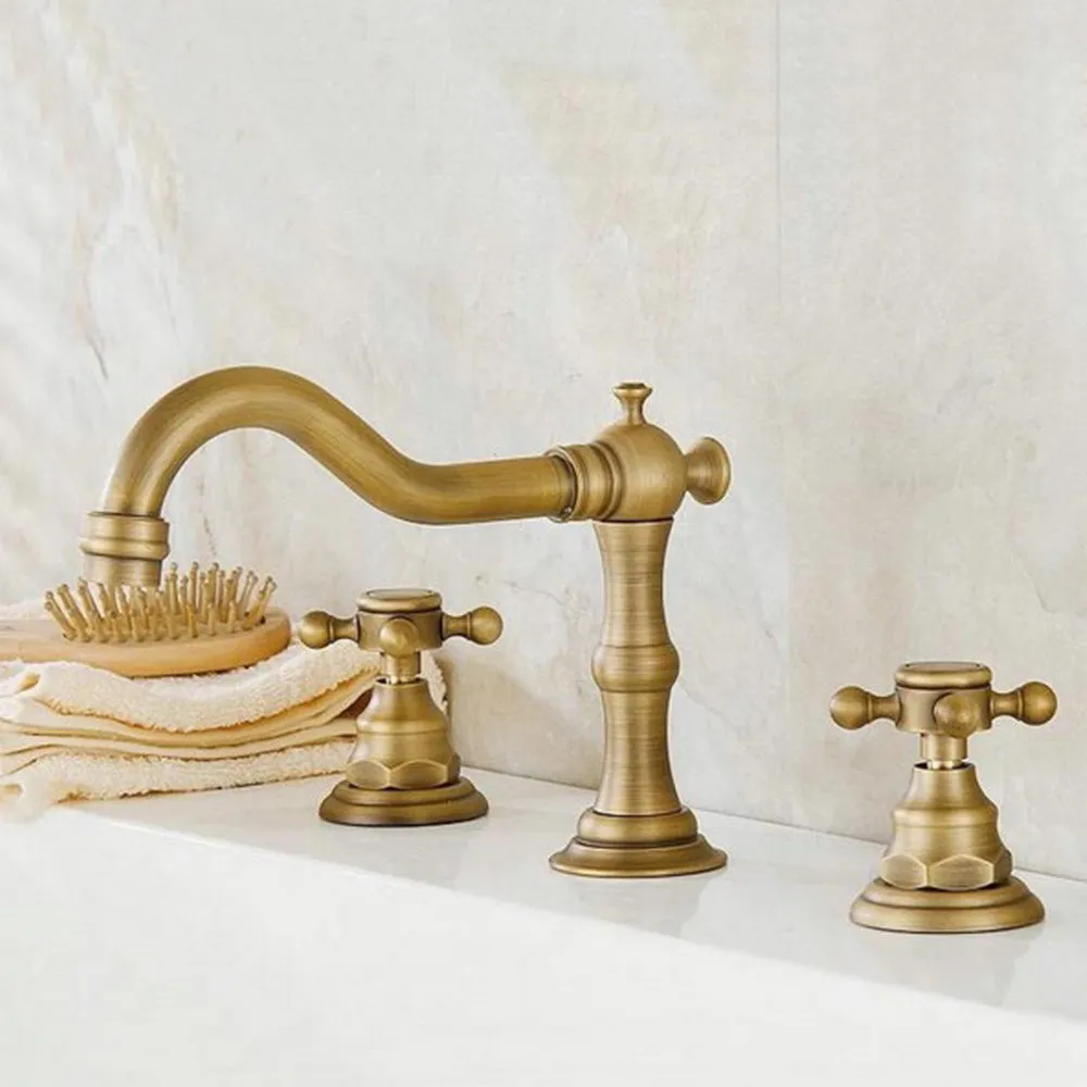 Antique Brass Widespread Deck-Mounted Tub 3 Holes Dual Cross Handles Kitchen Bathroom Tub Sink Basin Faucet Mixer Tap mnf023
Antique Brass Widespread Deck-Mounted Tub 3 Holes Dual Cross Handles Kitchen Bathroom Tub Sink Basin Faucet Mixer Tap mnf023
