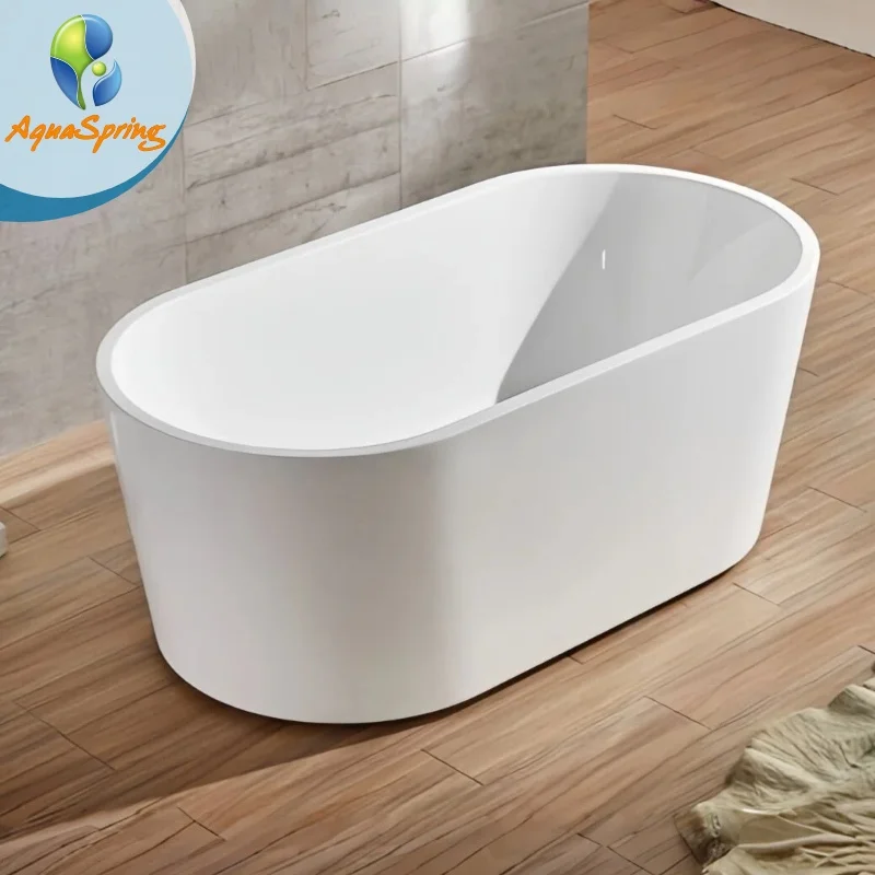 Aquaspring Oval White Acrylic Bathtub Freestanding Socking Hotel Bath Tub Small Indoor Bathtub With Drainer For Bathroom Use
Aquaspring Oval White Acrylic Bathtub Freestanding Socking Hotel Bath Tub Small Indoor Bathtub With Drainer For Bathroom Use