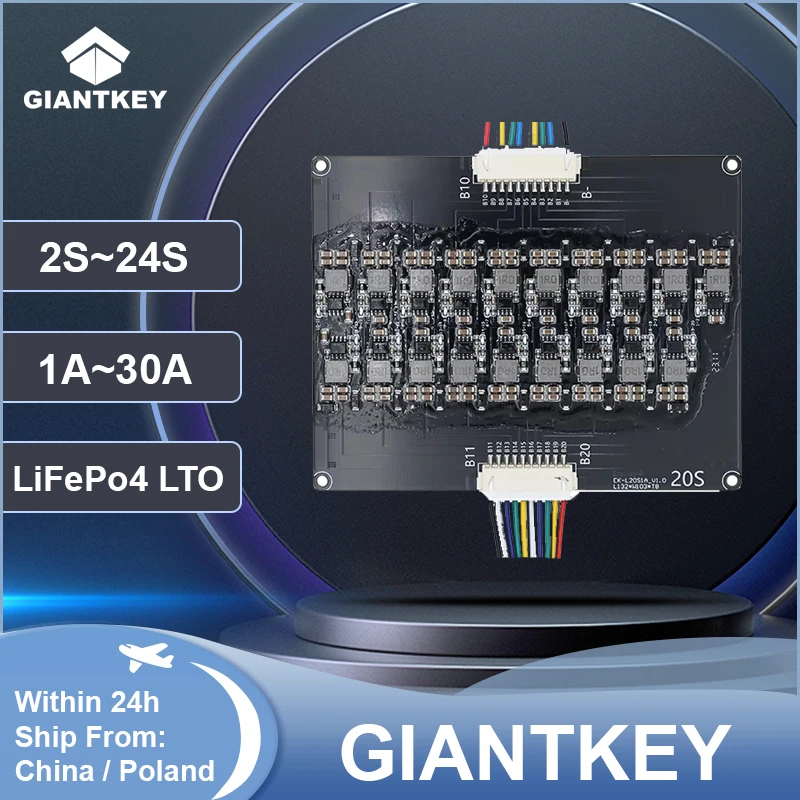 GIANTKEY Inductive Active Balancing Board Repair Battery Pack Supports Li ion Lifepo4 LTO Battery Types
GIANTKEY Inductive Active Balancing Board Repair Battery Pack Supports Li ion Lifepo4 LTO Battery Types
