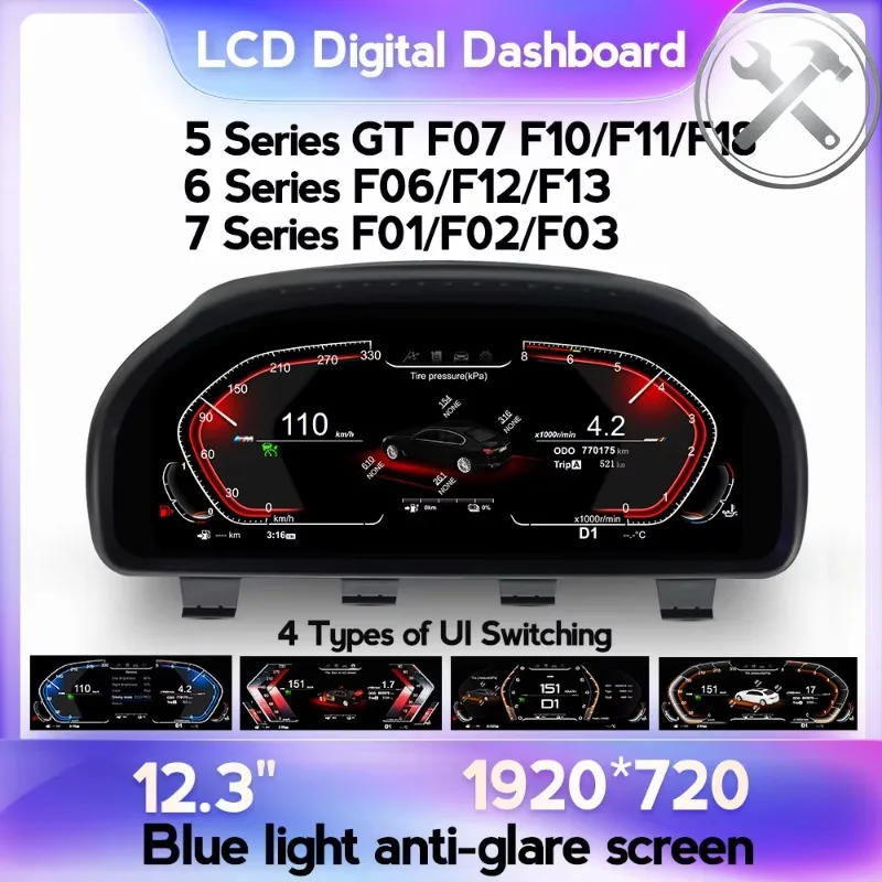 MEKEDE 12INCH LINUX System HD LCD Dashboard Speedometer Digital Cluster Auto Parts for F10 F11 F18 F06 F12 F13 F01 F02 F03
MEKEDE 12INCH LINUX System HD LCD Dashboard Speedometer Digital Cluster Auto Parts for F10 F11 F18 F06 F12 F13 F01 F02 F03