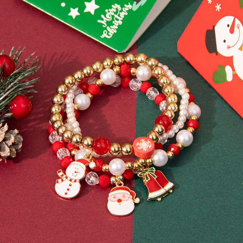 4Pc/Set Christmas Tree Santa Claus Charms Bracelet For Women Xmas Deer Crystal Beads Woven Bracelet New Year Jewelry Gift
4Pc/Set Christmas Tree Santa Claus Charms Bracelet For Women Xmas Deer Crystal Beads Woven Bracelet New Year Jewelry Gift