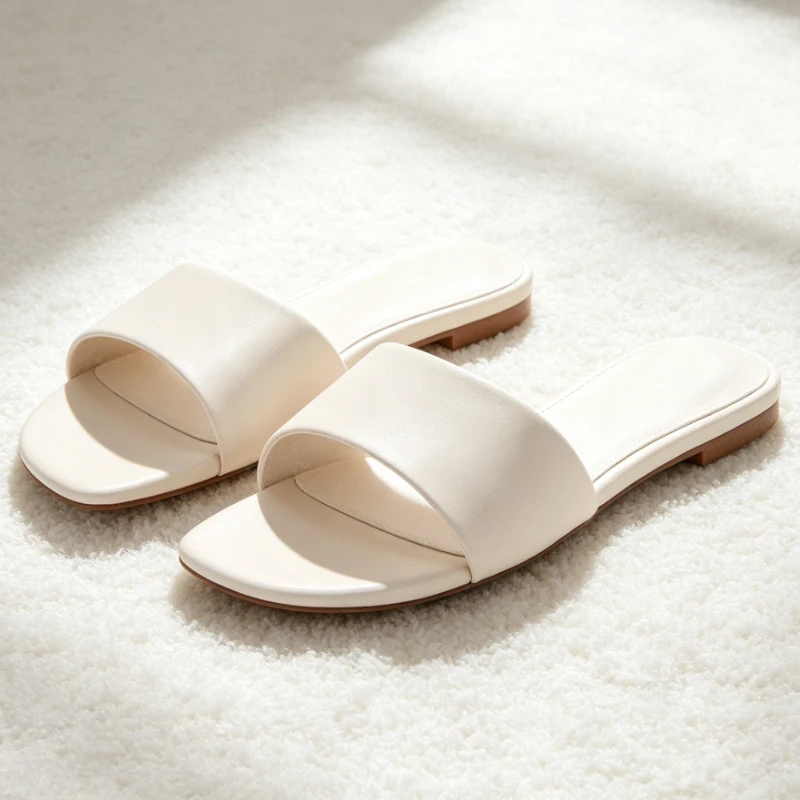 Luxury Designer Soft Leather Flat Slippers Women Fashion Round Toe Comfortable Slide Sandals Concise Style Outdoor Casual Shoes
Luxury Designer Soft Leather Flat Slippers Women Fashion Round Toe Comfortable Slide Sandals Concise Style Outdoor Casual Shoes
