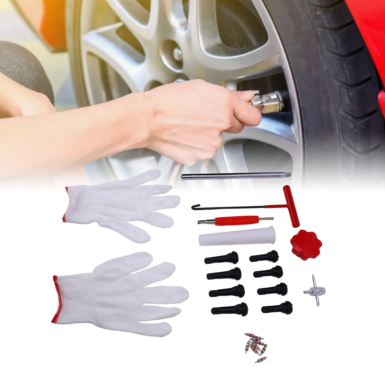 Tire Valve Change Tool Quick Change Tire Valve Repair Install Tool for Replacing Leaky Valves in Cars Trucks with TR413 TR414
Tire Valve Change Tool Quick Change Tire Valve Repair Install Tool for Replacing Leaky Valves in Cars Trucks with TR413 TR414