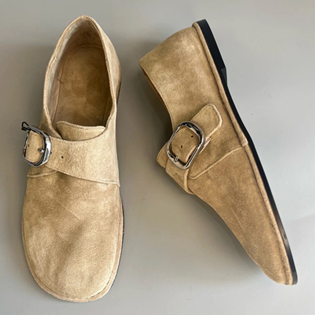 Withered British Fashion Retro Suede Loafers Cowhide Flat Shoes Women's Minimalist Shoes Slip On Buckle Quality Shoes
Withered British Fashion Retro Suede Loafers Cowhide Flat Shoes Women's Minimalist Shoes Slip On Buckle Quality Shoes