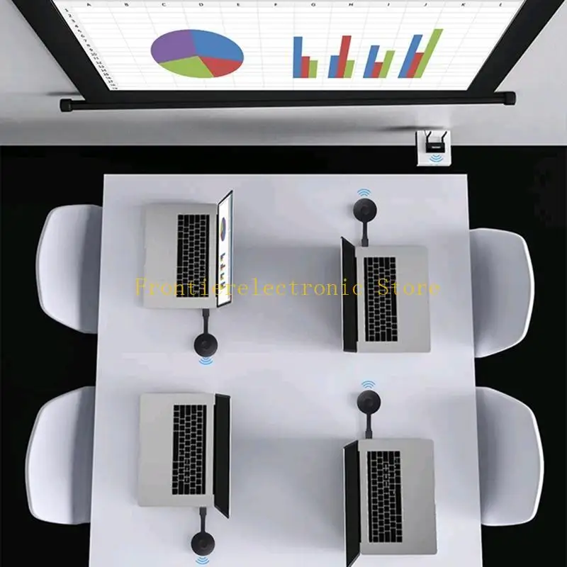 G8DB Wireless Transmitter and Receiver for Streaming Video from Laptop PC Smartphone to Projector