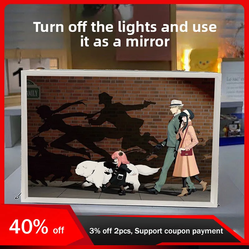 21cm/8.27in SPY×FAMILY Cartoon Light Painting 3D Anime LED Mirror Figure Peripherals Originality Lamp Bedroom Table Decorative
21cm/8.27in SPY×FAMILY Cartoon Light Painting 3D Anime LED Mirror Figure Peripherals Originality Lamp Bedroom Table Decorative
