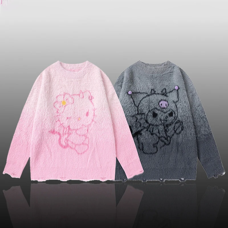 Sanrio Hello Kitty Women's Sweater Y2K Cartoon Gradient Sweater Loose Round Neck Pullover Lazy Sweater Coat Kuromi Anime Cartoon
Sanrio Hello Kitty Women's Sweater Y2K Cartoon Gradient Sweater Loose Round Neck Pullover Lazy Sweater Coat Kuromi Anime Cartoon