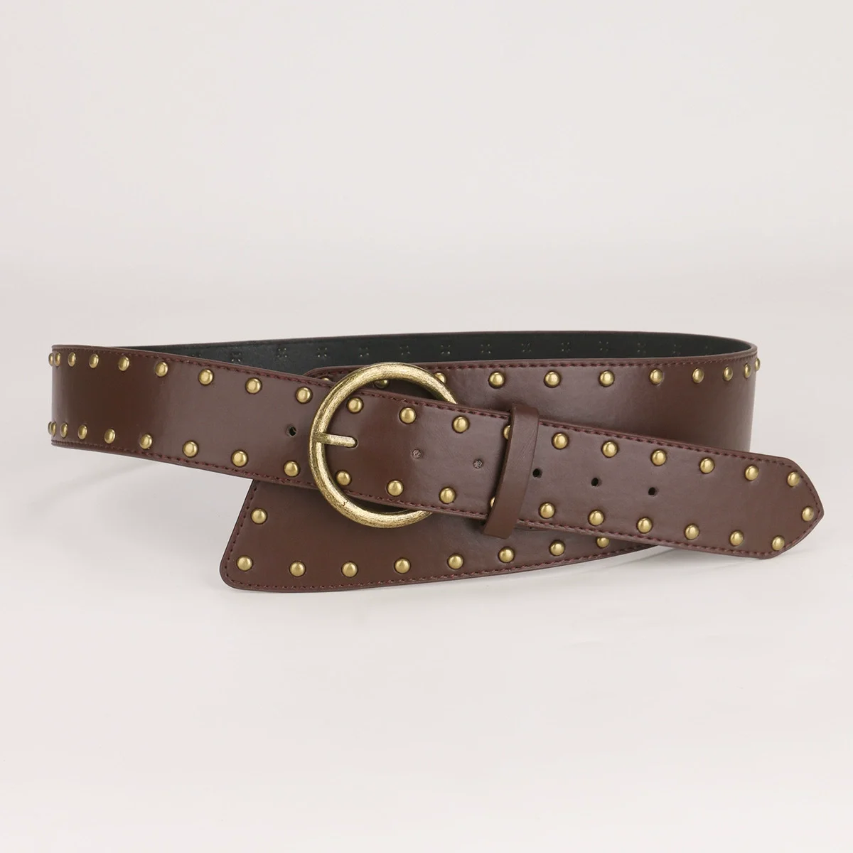 Women's Rivet PU Leather Punk Corset Female Cummerbund Coat Waistband Dress Decration Wide Belt J934
Women's Rivet PU Leather Punk Corset Female Cummerbund Coat Waistband Dress Decration Wide Belt J934