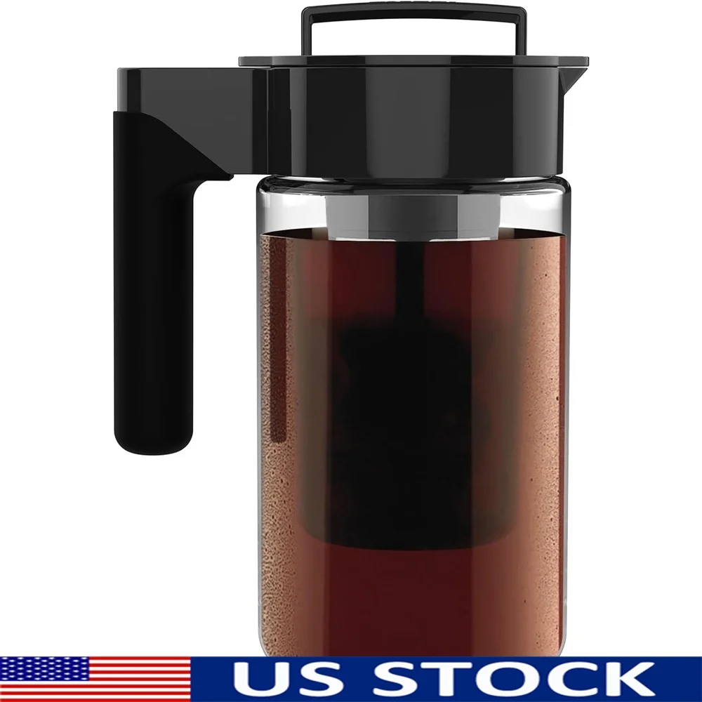 Glass Cold Brew Coffee Maker Airtight Pitcher Iced Coffee Durable Borosilicate With Fine-Mesh Filter Non-Slip Handle Smooth
Glass Cold Brew Coffee Maker Airtight Pitcher Iced Coffee Durable Borosilicate With Fine-Mesh Filter Non-Slip Handle Smooth