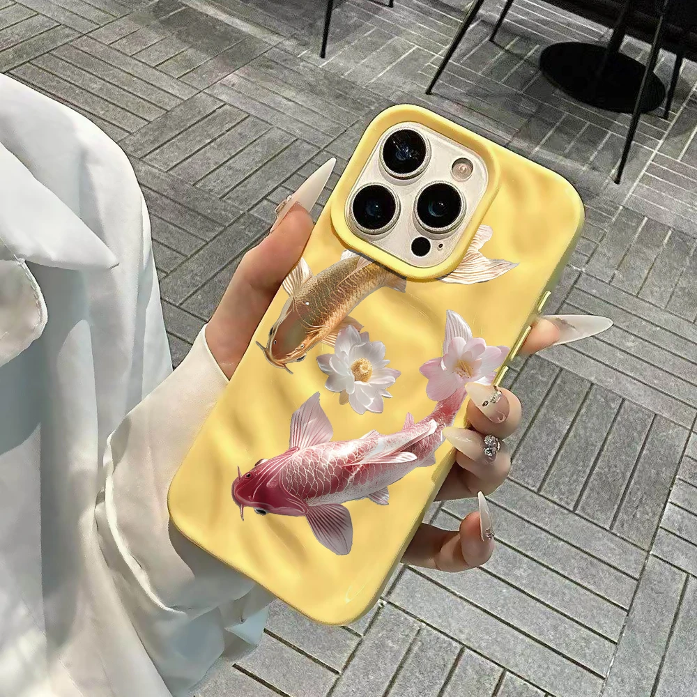 Luxury Koi and Lotus Collage Phone Case For iPhone 17 16 15 14 13 12 11 Pro Max 14 Plus 17 Air Wrinkle Wave Soft Silicone Cover
Luxury Koi and Lotus Collage Phone Case For iPhone 17 16 15 14 13 12 11 Pro Max 14 Plus 17 Air Wrinkle Wave Soft Silicone Cover