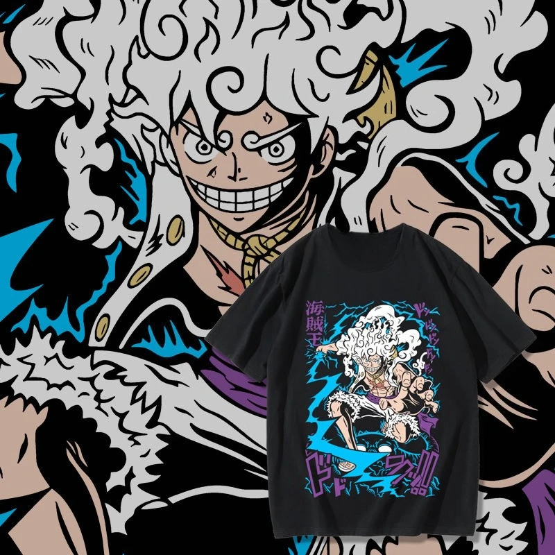 ONE PIECE Joint Name Nika Luffy Animation Peripheral T-shirt Men's Summer Trend Brand Versatile Loose Cotton Short Sleeves
ONE PIECE Joint Name Nika Luffy Animation Peripheral T-shirt Men's Summer Trend Brand Versatile Loose Cotton Short Sleeves