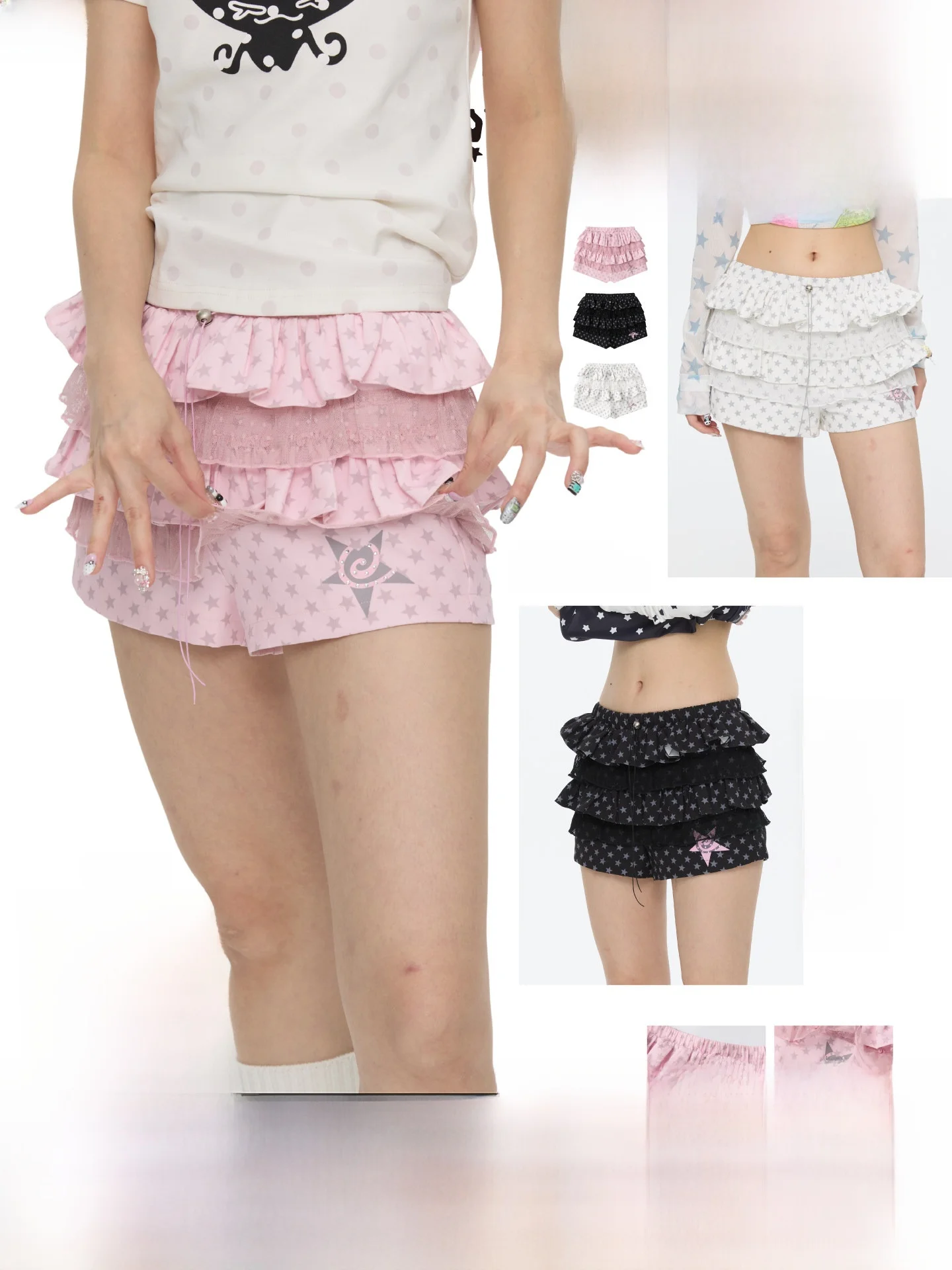 BENAND Summer Versatile Polka Dot Cake Skirt Pants Women's Shorts Multi-color Star Pattern Casual Commute Style Polyester Fiber
BENAND Summer Versatile Polka Dot Cake Skirt Pants Women's Shorts Multi-color Star Pattern Casual Commute Style Polyester Fiber