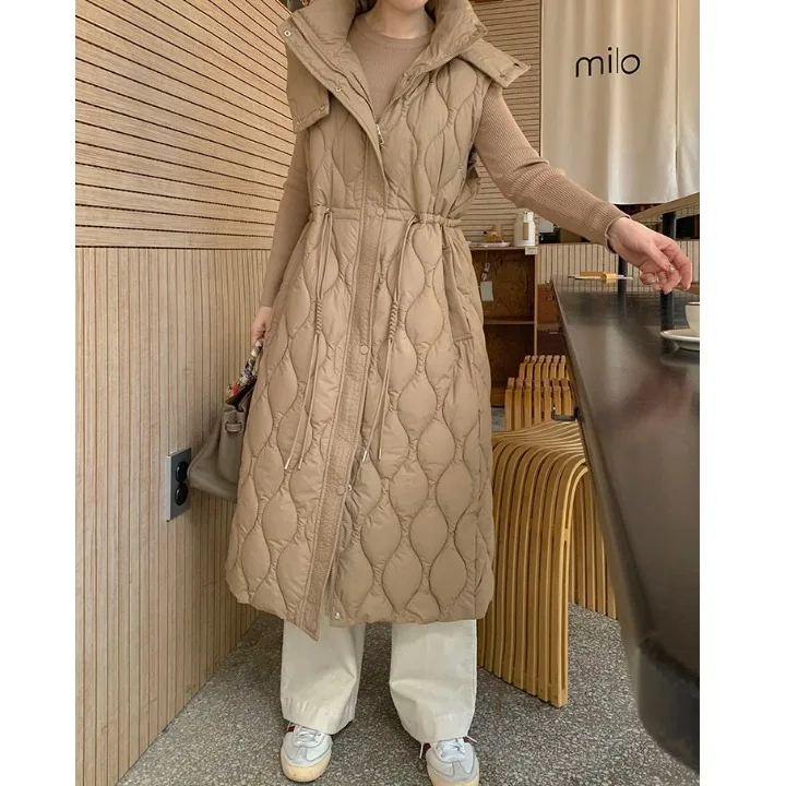 Женский свободный крой, длинный жакет с капюшоном, корейский шик, осень-зима, новый дизайн, теплый хлопковый жилет, пальто для поездок на работу
Женский свободный крой, длинный жакет с капюшоном, корейский шик, осень-зима, новый дизайн, теплый хлопковый жилет, пальто для поездок на работу