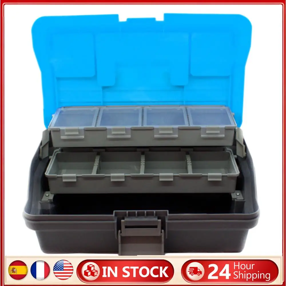3-Layer Folding Fishing Storage Box Multipurpose Fishing Gear Box with Handle Hardware Storage Box for Fishing Tackle Storage
3-Layer Folding Fishing Storage Box Multipurpose Fishing Gear Box with Handle Hardware Storage Box for Fishing Tackle Storage