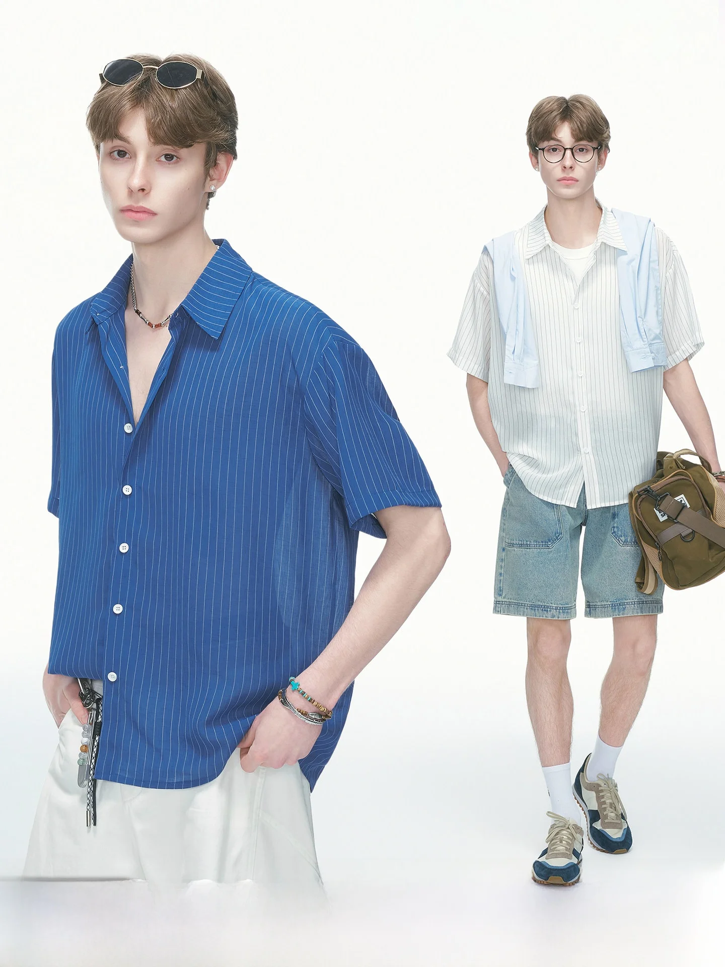 Dream Made Blue Striped Short Sleeve Men's Shirt Breathable Lightweight Anti-Wrinkle Summer Casual Fashion Couple's Shirt
Dream Made Blue Striped Short Sleeve Men's Shirt Breathable Lightweight Anti-Wrinkle Summer Casual Fashion Couple's Shirt