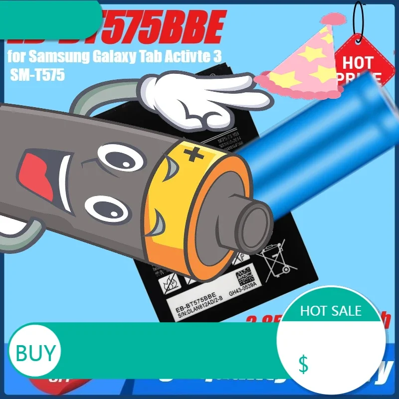 3.85V 5050mAh 19.44Wh EB-BT575BBE Battery for Samsung Galaxy Tab Activte 3 SM-T575 Mobile Phone Battery
3.85V 5050mAh 19.44Wh EB-BT575BBE Battery for Samsung Galaxy Tab Activte 3 SM-T575 Mobile Phone Battery