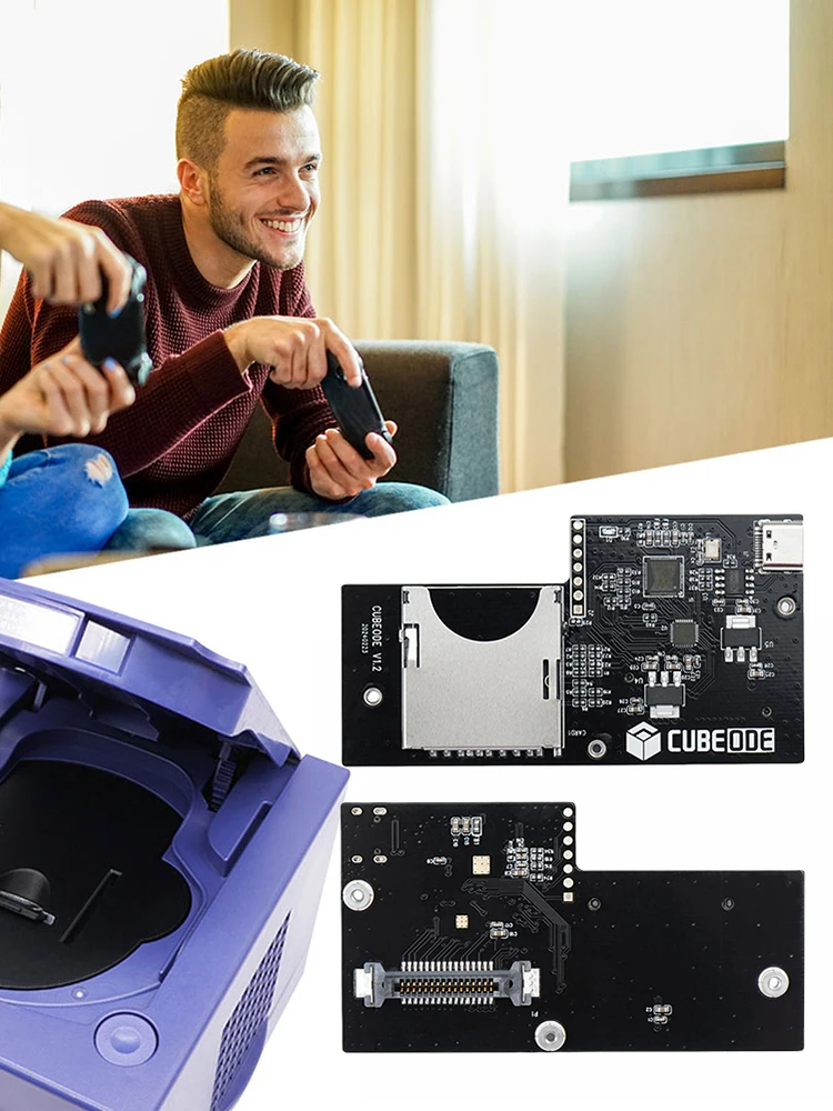 CUBEODE V1.2 Game Console Optical Drive Emulator Replace Original DVD Drive Optical Drive Emulator for NGC GameCube Game Console
CUBEODE V1.2 Game Console Optical Drive Emulator Replace Original DVD Drive Optical Drive Emulator for NGC GameCube Game Console