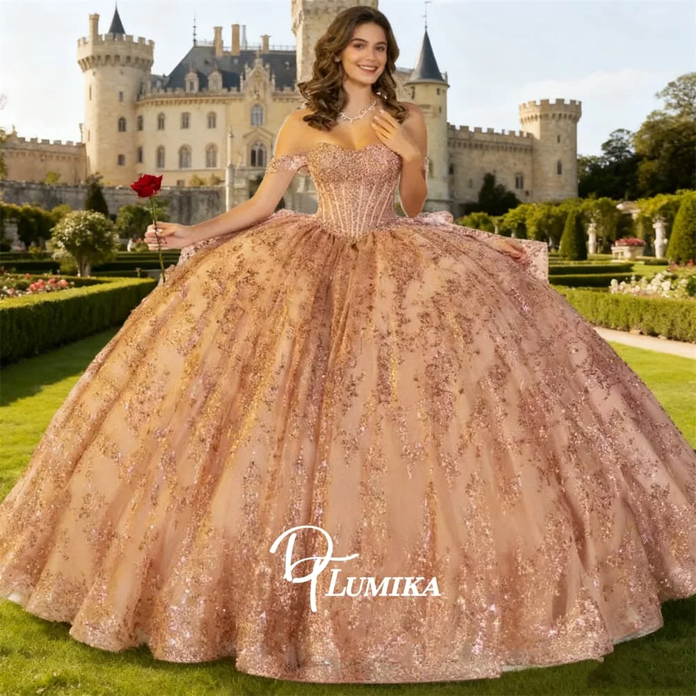 Shiny Tiered Organza Sweet 15 Dress for Women with Off-the-shoulder, Classic Beads Embroidery Ball Gown with Sweetheart Neck
Shiny Tiered Organza Sweet 15 Dress for Women with Off-the-shoulder, Classic Beads Embroidery Ball Gown with Sweetheart Neck