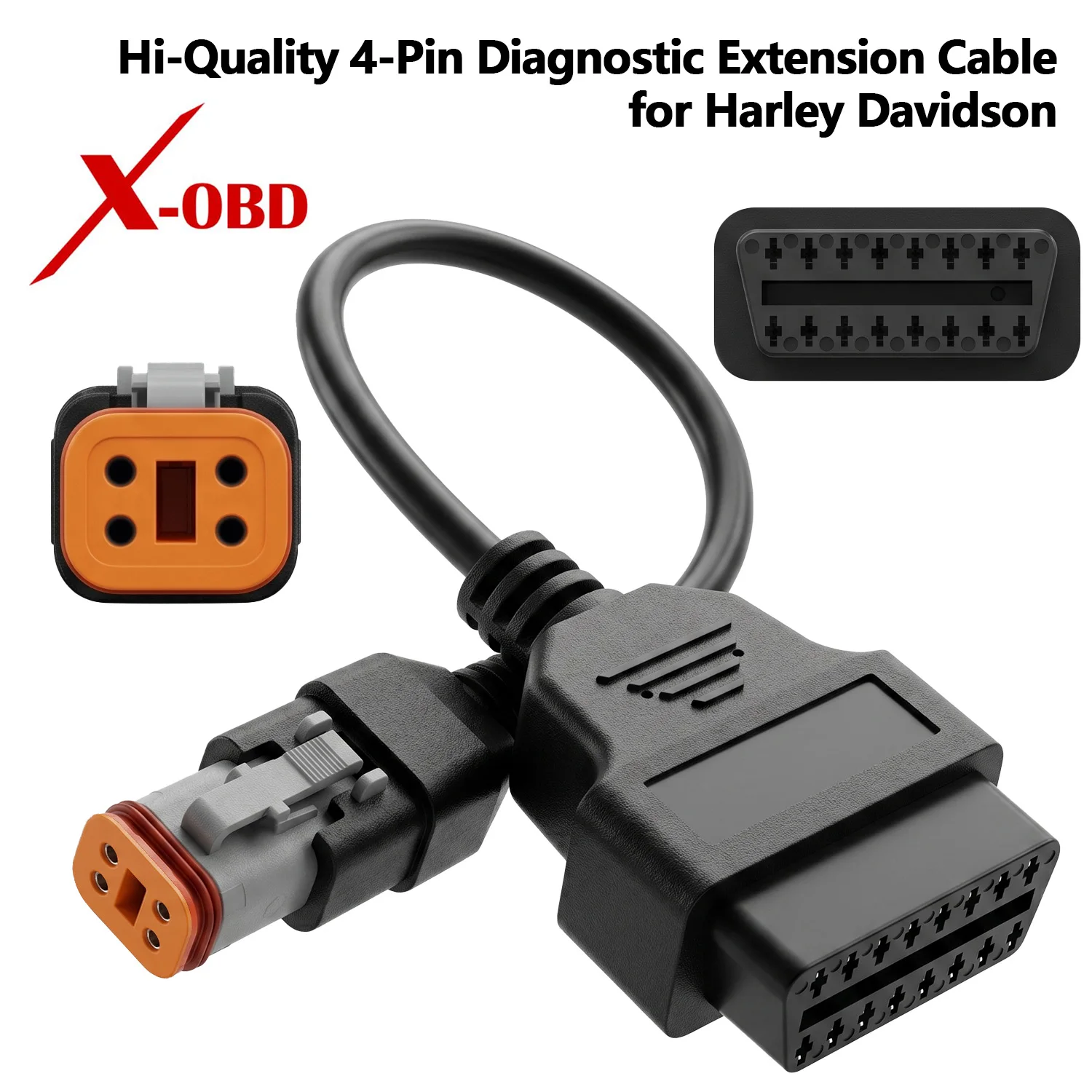 2-in-1 4Pin 6Pin Diagnostic Extension Cable for Harley Davidson–OBD2 Adapter for J1850 ECU Tuning–Softail Dyna Touring Sportster
2-in-1 4Pin 6Pin Diagnostic Extension Cable for Harley Davidson–OBD2 Adapter for J1850 ECU Tuning–Softail Dyna Touring Sportster