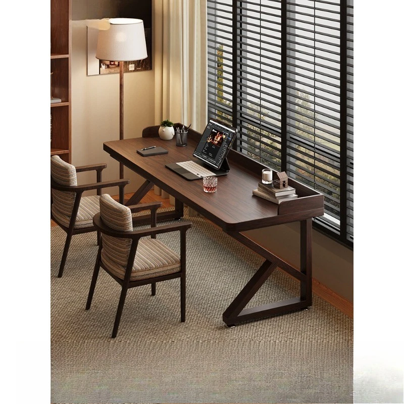 Double-sided colored all-solid wood desk, bedroom computer table, antique long writing desk, home workbench
Double-sided colored all-solid wood desk, bedroom computer table, antique long writing desk, home workbench