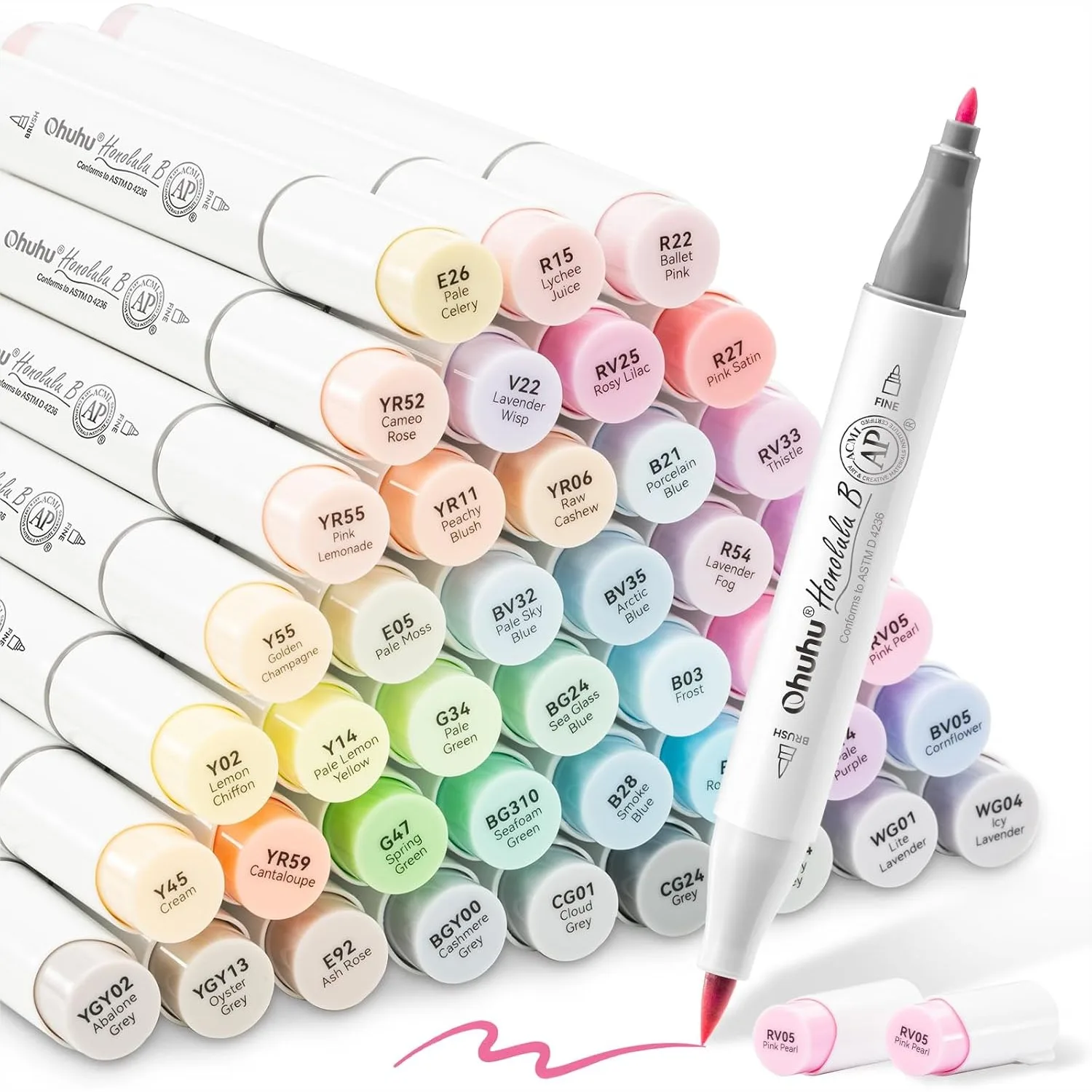 48 Pastel Alcohol Markers with Brush & Fine Tip, Double Tipped Art Markers for Adult Coloring, Sketching & Illustration with
48 Pastel Alcohol Markers with Brush & Fine Tip, Double Tipped Art Markers for Adult Coloring, Sketching & Illustration with