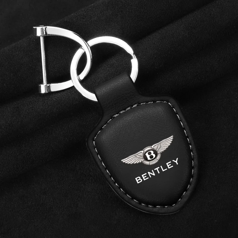 Leather Keyring Holder Pendant Gifts for New Bentley Flying Spur Continental GT Bentayga Mulsanne New Car Shield Keychain Rings
Leather Keyring Holder Pendant Gifts for New Bentley Flying Spur Continental GT Bentayga Mulsanne New Car Shield Keychain Rings
