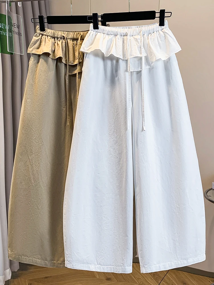 Casual Wide Leg Pants High Waist Cotton Blend Spring Summer Big Size Women's Fashionable Workwear Loose Fit Trousers
Casual Wide Leg Pants High Waist Cotton Blend Spring Summer Big Size Women's Fashionable Workwear Loose Fit Trousers