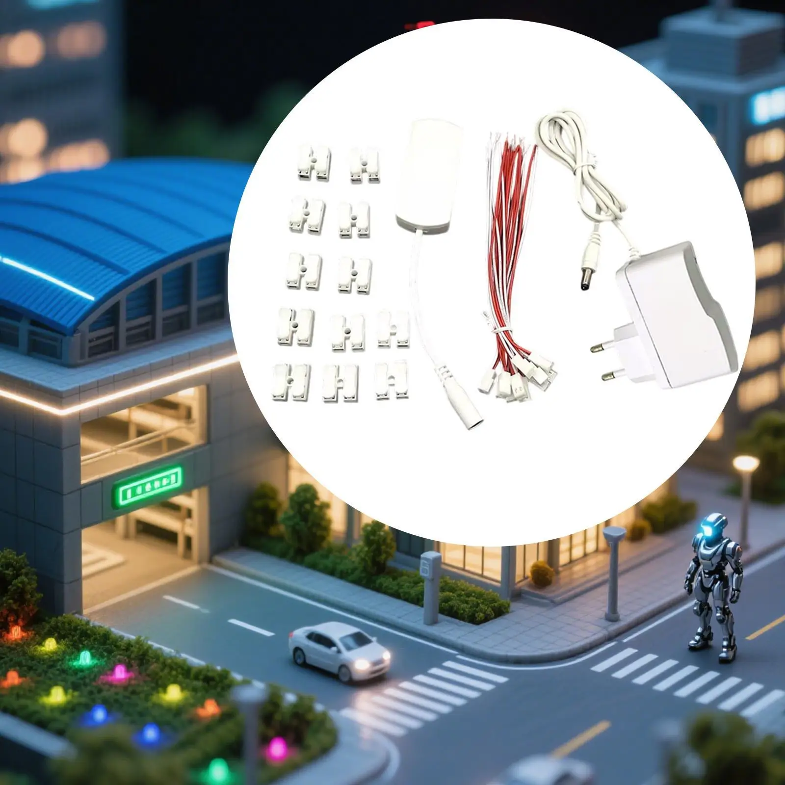 3V 2A Power Supply Multi Ports Power Cable for Miniature Model Lights Layout 
3V 2A Power Supply Multi Ports Power Cable for Miniature Model Lights Layout