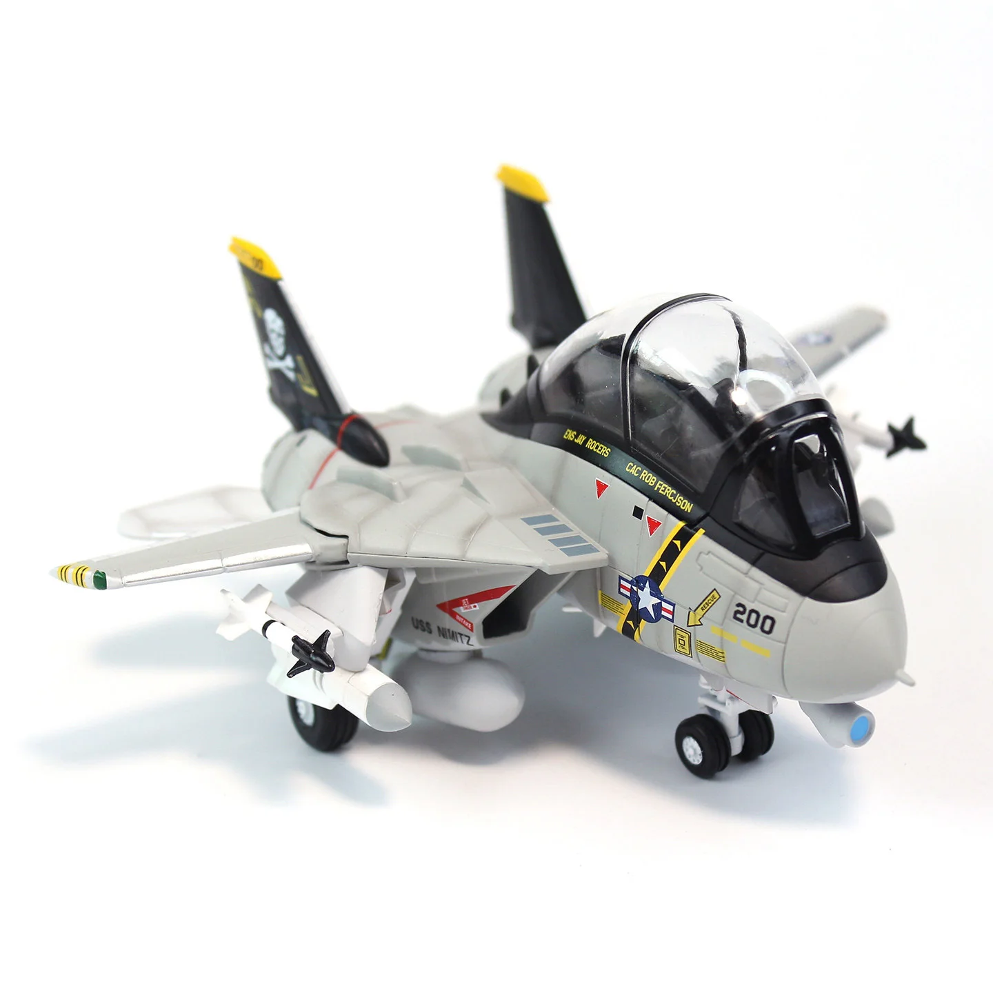 Q-version F14 fighter F-14A AJ200 VF84 Squadron (L11CM) alloy static finished product model
Q-version F14 fighter F-14A AJ200 VF84 Squadron (L11CM) alloy static finished product model